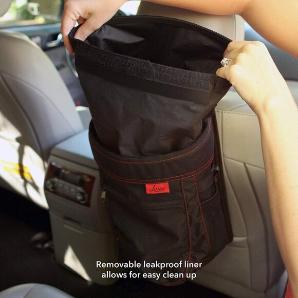 Spill-Proof Car Trash Can 2.5 Gallon - Easy-to-Clean Hanging Garbage Bin - Leak- - Picture 2 of 10